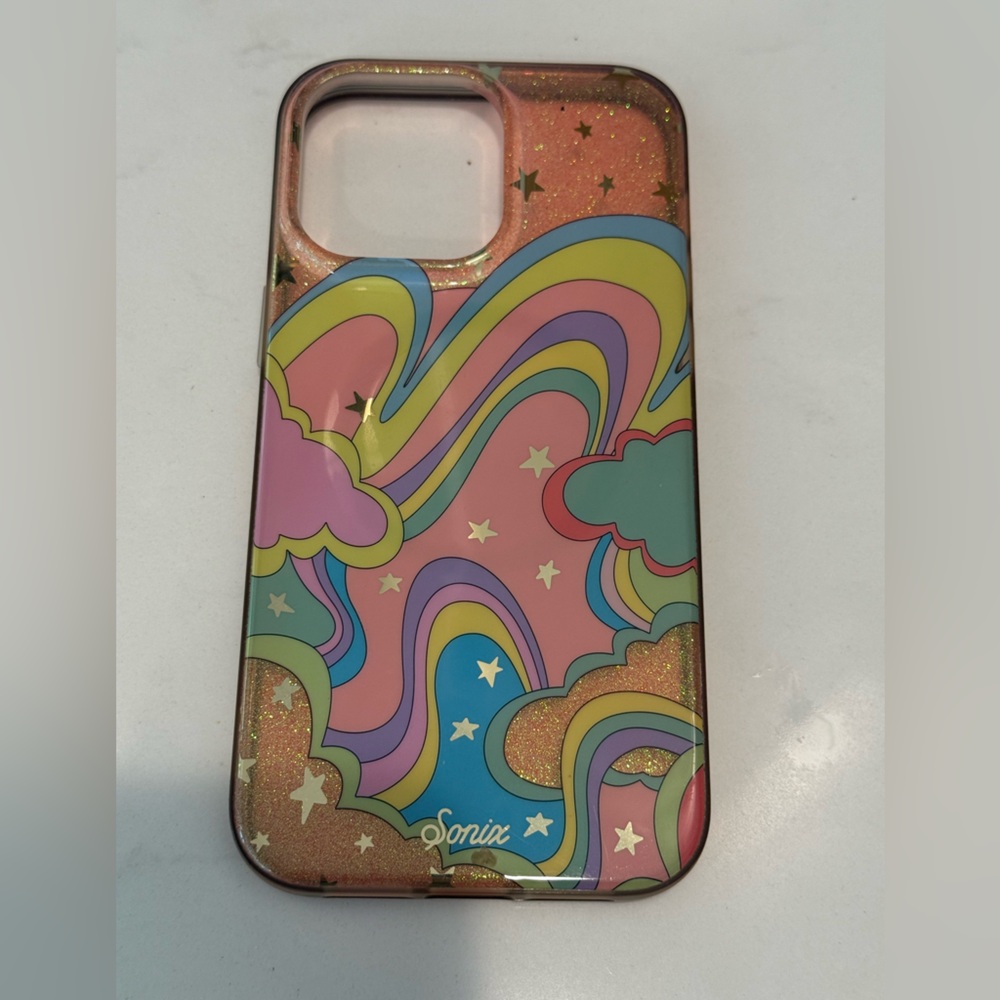 Sonix iPhone 14 Pro Max Pink and Orange Psychedelic Phone Case